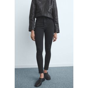 Mango high waist skinny jeans black denim