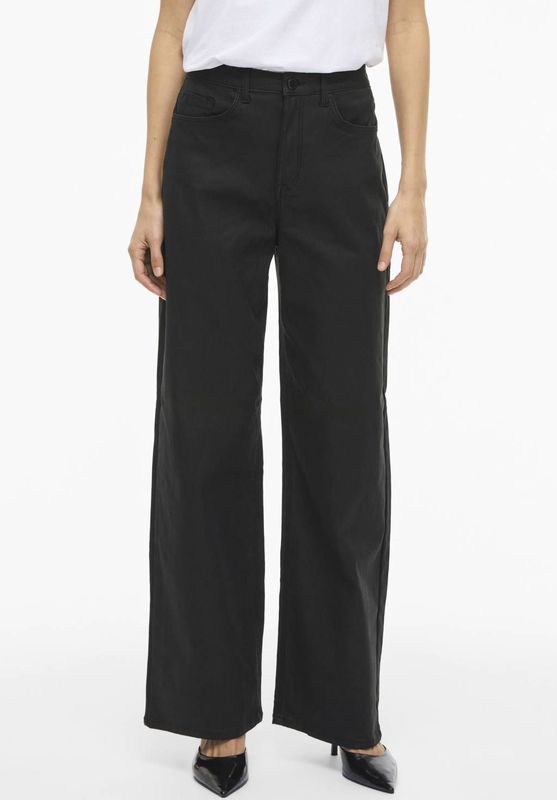 VILA high waist wide leg jeans zwart