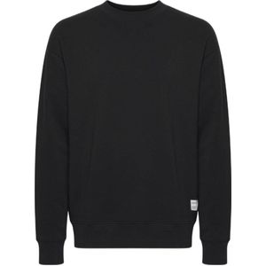 Solid sweater met logo zwart