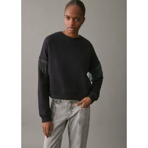 MANGO TEEN sweater zwart met lurex