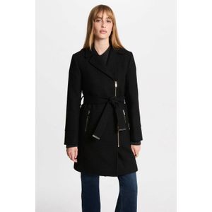 MORGAN - Halflange Jas - Zwart - Wol