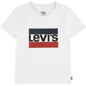 Levi's Kids T-shirt SPORTSWEAR met logo wit/rood/blauw