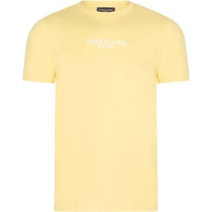 Cavallaro Napoli regular fit T-shirt Mandrio met logo yellow