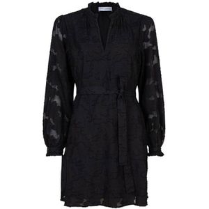 Lofty Manner semi-transparante A-lijn jurk met kant zwart