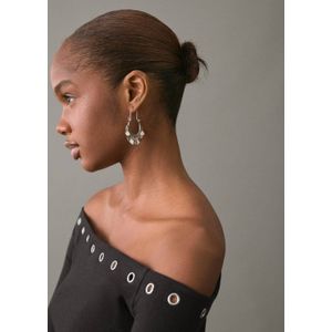 MANGO TEEN off shoulder top zwart