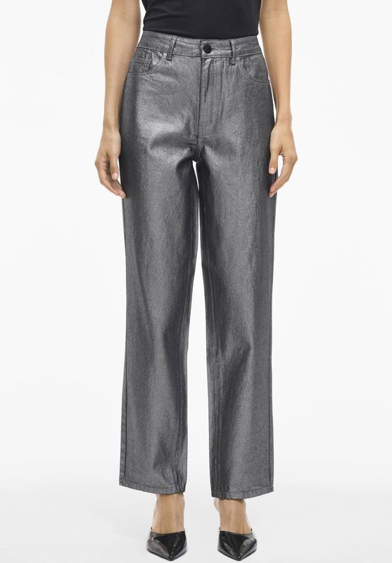 VILA - VIKelly - Jeans - Zilvergrijs - Loosefit - High Waist