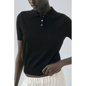 Mango gebreide trui met wol zwart