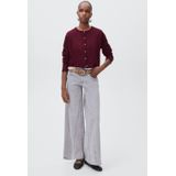 MANGO TEEN vest donkerrood fijn gebreid