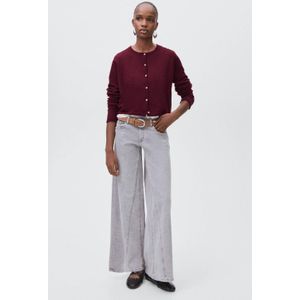 MANGO TEEN vest donkerrood fijn gebreid