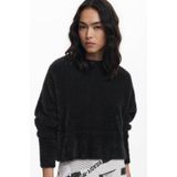 Desigual - Jurk - Zwart - Korte Mouwen - Asymmetrisch Design