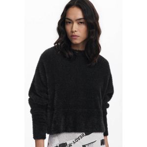 Desigual - Jurk - Zwart - Korte Mouwen - Asymmetrisch Design