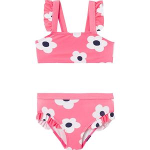 NAME IT MINI crop bikini met ruches NMFZULLE roze