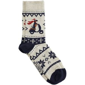 WE Fashion sokken met all over print ecru