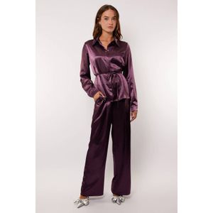 G-maxx wide leg high waist casual broek paars