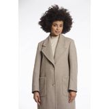 Rino & Pelle - Cecile - Mantel - Beige - Lange Mouwen - Knoopsluiting