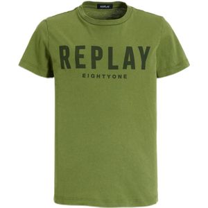 REPLAY T-shirt met tekst