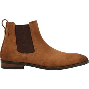 Van Lier Bregenz leren chelsea boots cognac