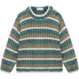 Mango Kids trui groen grof gebreid