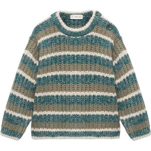 Mango Kids trui groen grof gebreid