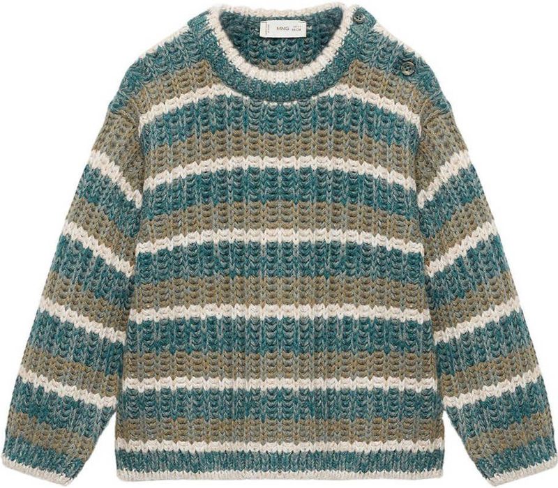 Mango Kids trui groen grof gebreid