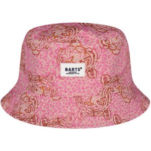 Barts bucket hat met all over print roze/lichtbruin