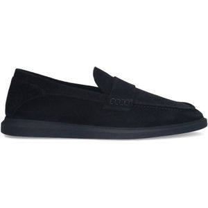 Manfield suède loafers zwart