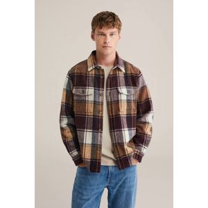 WE Fashion - Boxy Fit Overshirt - Bordeauxrood