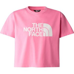 The North Face cropped T-shirt Easy roze/wit