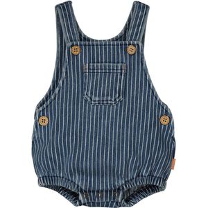 BESS baby gestreepte tuinbroek blauw/wit