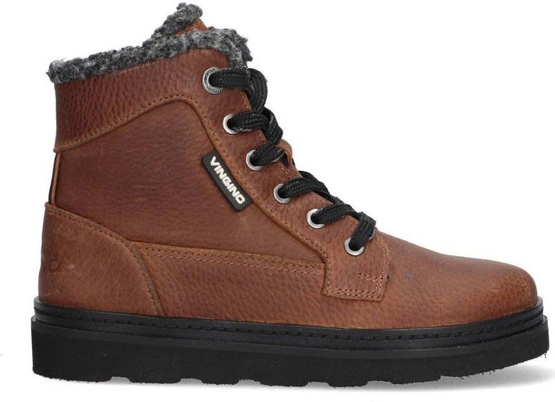 Vingino - Veterboots - Cognac - Leren Enkelboot