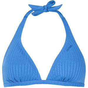 Protest voorgevormde halter bikinitop MIXPLAY met ribstructuur blauw