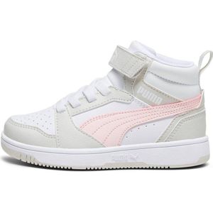 Puma Rebound V6 Mid sneakers wit/grijs/roze