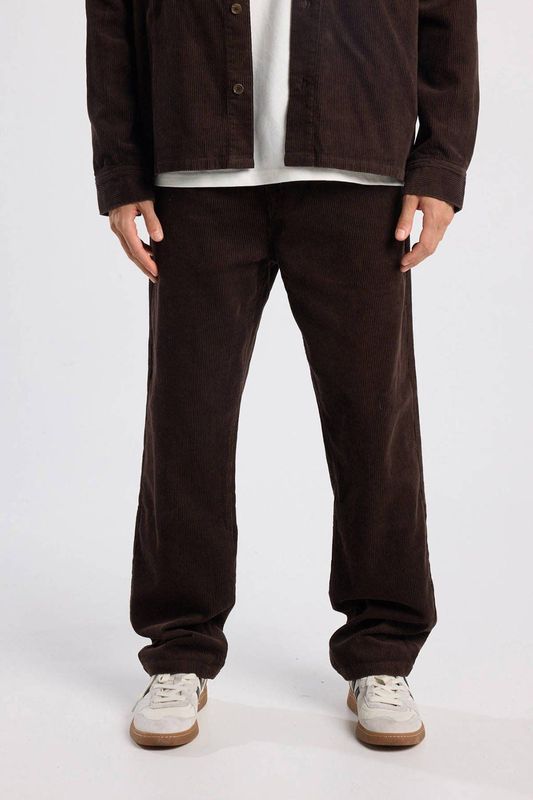 America Today Peta corduroy relaxed casual broek blauw