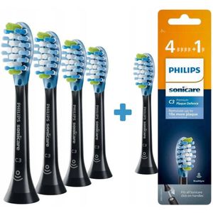 Philips Sonicare opzetborstels Plaque Defence HX9045/33 Zwart - 5 stuks