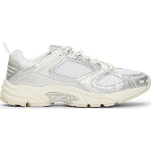 Tommy Jeans chunky leren sneakers ecru/zilver