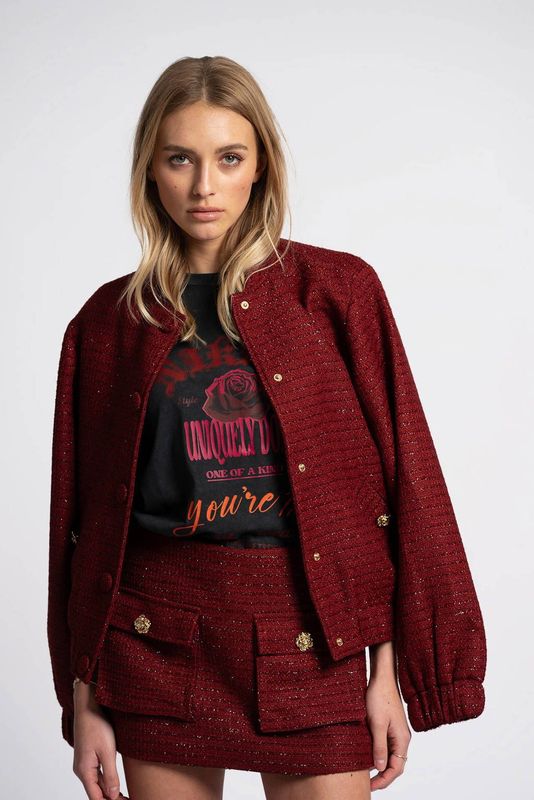 Nikkie - Loreda - Bomber Jacket - Wine