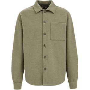 WE Fashion regular fit overshirt green grey