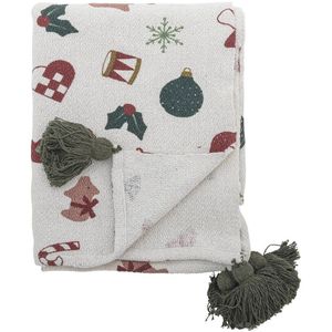 Bloomingville - Yule Plaid - Woondeken - Gerecycled Katoen