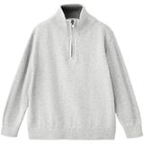 Mango - Gebreide Trui - Katoen - Met Opstaande Kraag - Korte Rits