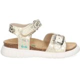 BunniesJR Britt Beach sandalen met panterprint champagne