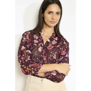 LOLALIZA gebloemde blouse donkerrood