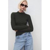 MANGO - Sonia - Shirt - Kaki - Lange Mouwen