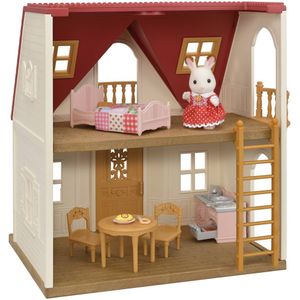 Sylvanian Families 5567 Nieuw Startershuis- poppenhuis met brievenbus- 1 speelfiguur meisje konijn- diverse accesoires