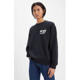 Levi's sweater met logo zwart