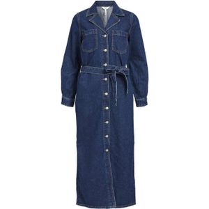 OBJECT spijker blousejurk OBJZOFIA met ceintuur medium blue denim