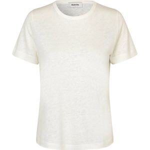 Modström gemêleerd T-shirt Holt met linnen ecru