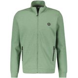 LERROS sweatvest met logo sage green