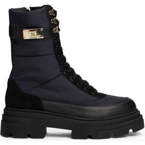 Tommy Hilfiger chunky leren veterboots zwart