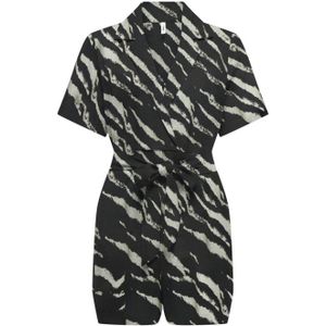 ONLY jumpsuit ONLNOVA met zebraprint zwart/ grijs