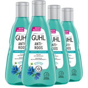 Guhl Anti-Roos shampoo - 4 x 250 ml - voordeelverpakking